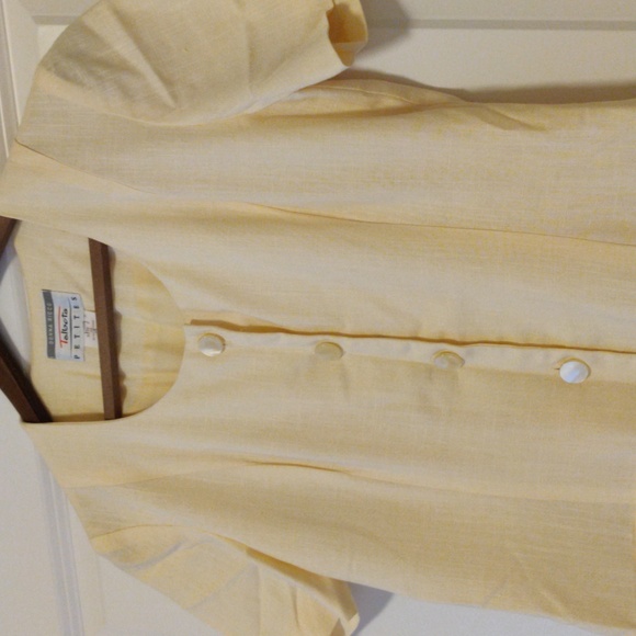 Talbot's vintage light yellow dress size 2 - Picture 3 of 6